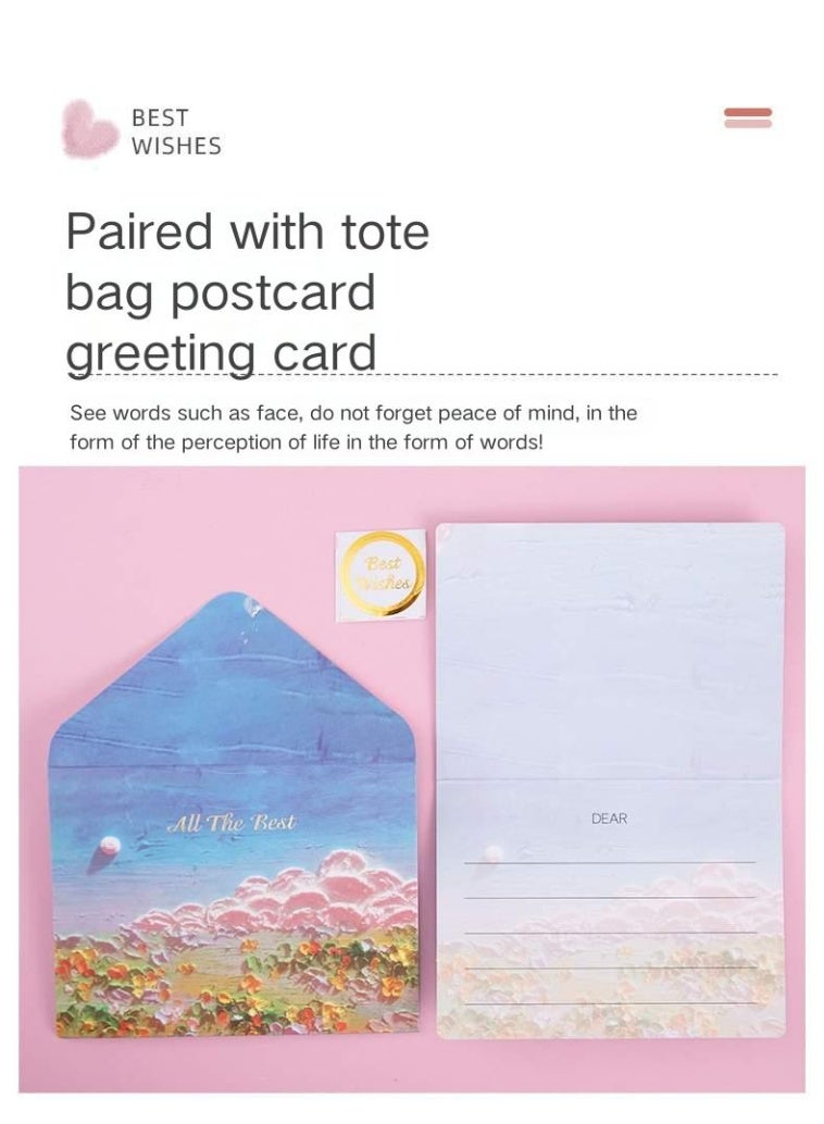 PAPERSAY 24cm Oil Painting Style National Day Gift Bag, Birthday Gift Box, Envelope Packaging Bag, Creative Paper Gift Bag, Holiday Gift Box, Gift Bag - Image 4